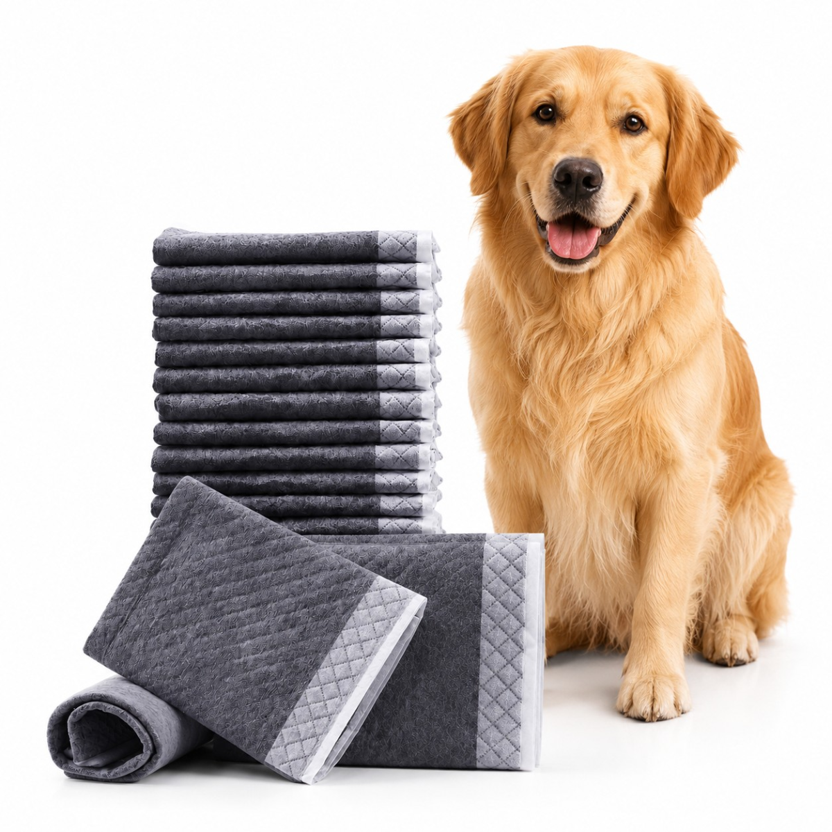 Bamboo charcoal absorbent pet pee pads for dog toilet training