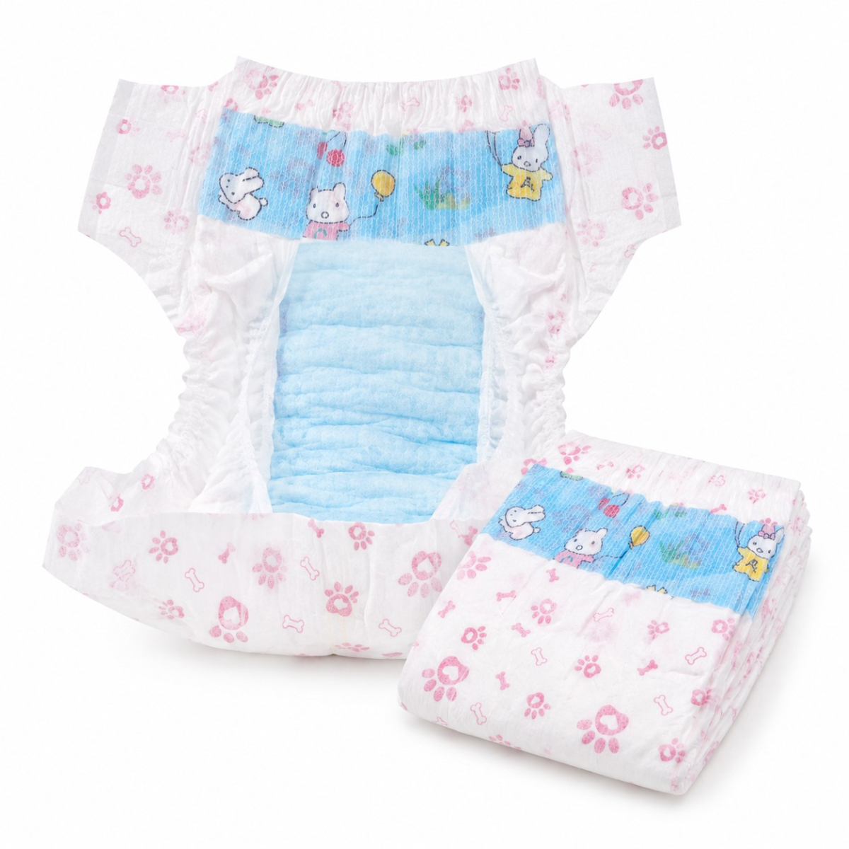 Disposable dog diapers absorbent leak-resistant pet nappies