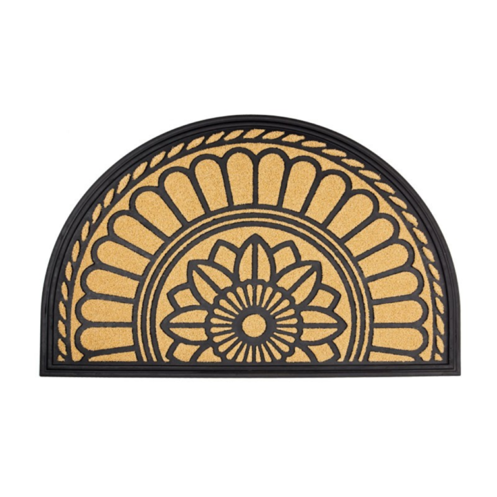 Washable non-slip entrance door mat available in rectangle and half moon shapes
