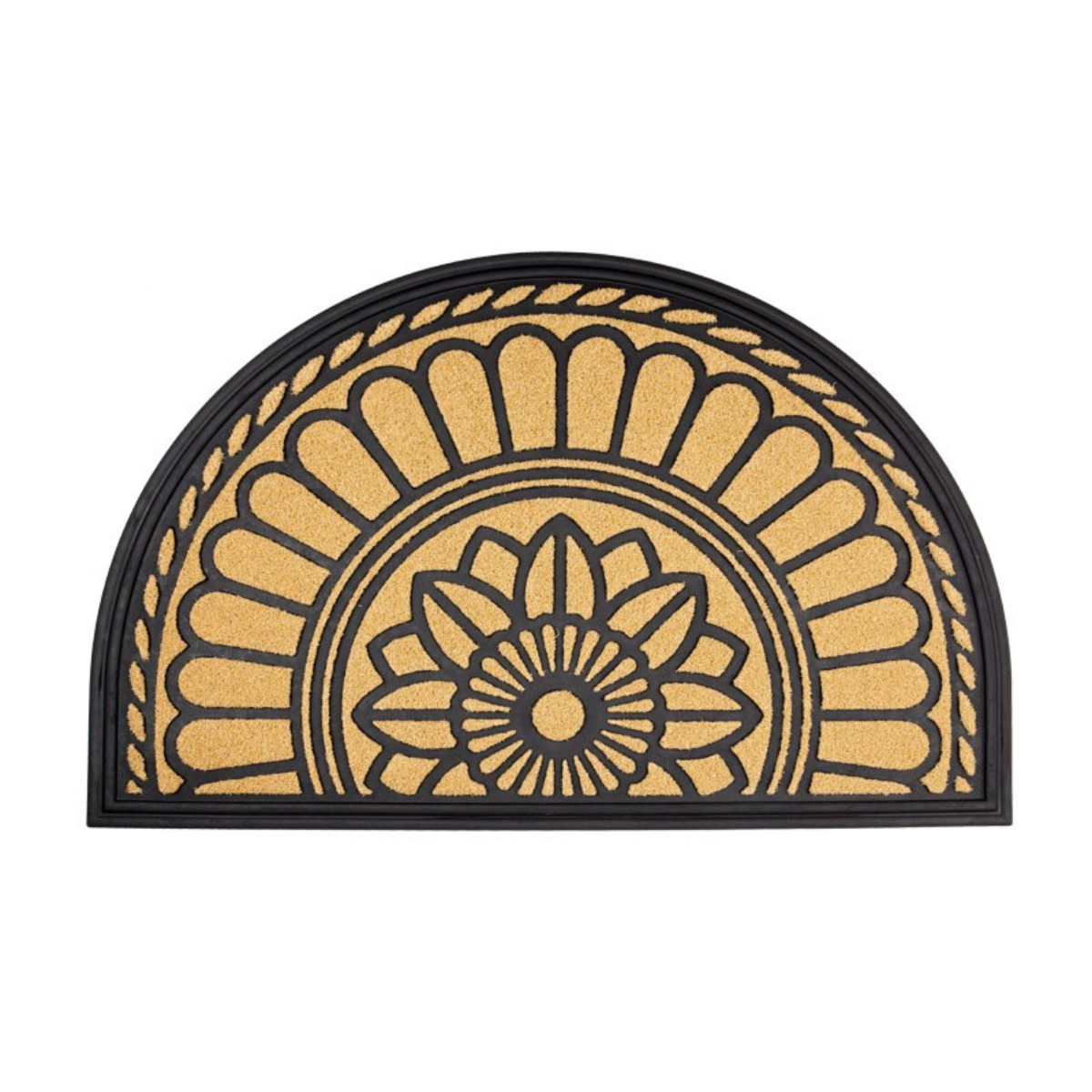 Washable non-slip entrance door mat available in rectangle and half moon shapes